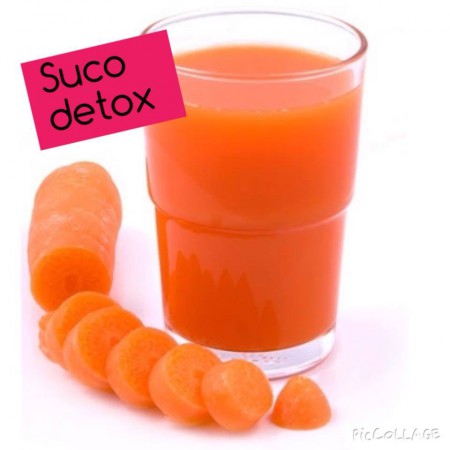 Suco detox de cenoura com maçã