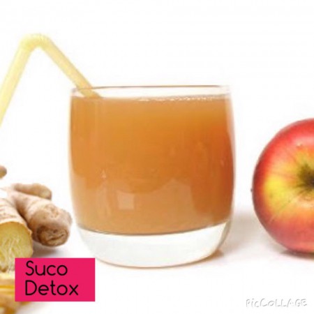 Suco detox de limão com maçã